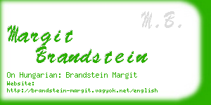 margit brandstein business card